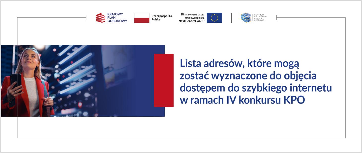 Jest wstępna lista ponad 0,5 mln adresów do objęcia siecią w 4. konkursie KPO